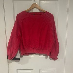 Free People Hot Pink Pill Sweater